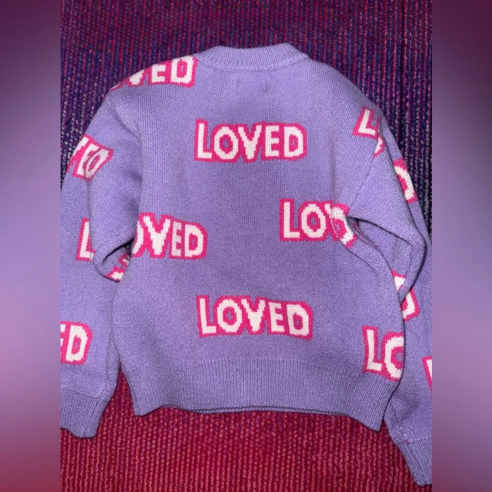 Lola and the boys ‘Loved' Crew Neck Sweater - Picture 3 of 3